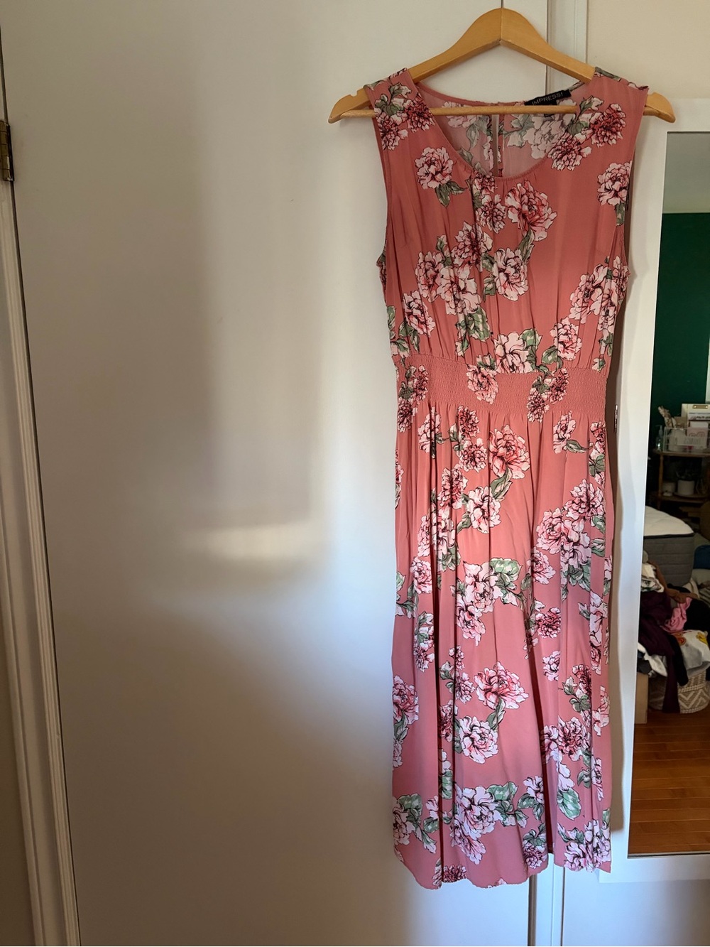 imPRESS Dusty Rose Floral Sleeveless Midi Dress